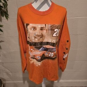MENS NASCAR / WINNER'S CIRCLE #20 Tony Stewart  L/S ORANGE T-SHIRT  SIZE XL